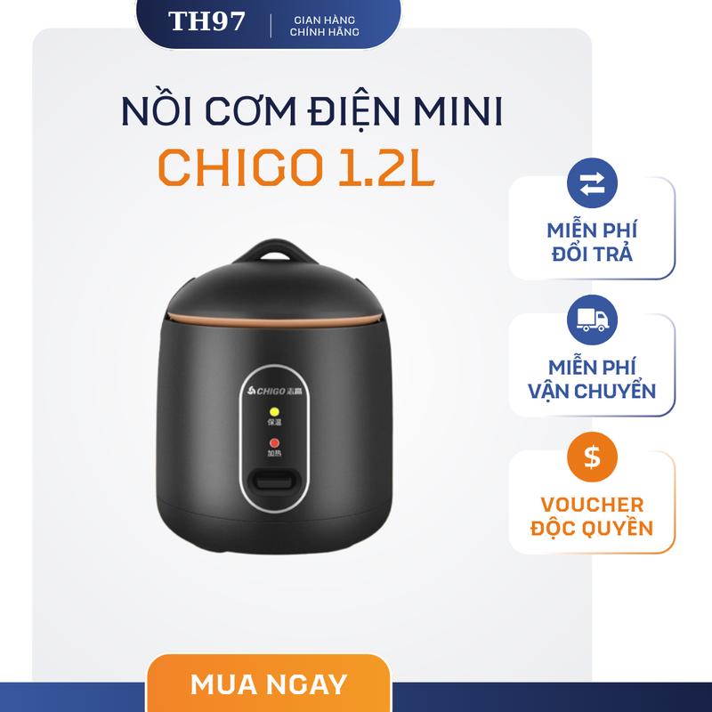 Nồi Cơm Điện Mini CHIGO 1,2L, Đa Năng Nấu Hầm Súp, gọn nhẹ tiện lợi