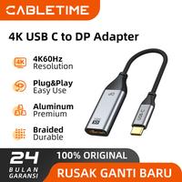 Gambar CABLETIME Converter USB-C to DisplayPort Mini DP Female 4K Thunderbolt Adapter - CP13 - DP dari Inprotek Kota Administrasi Jakarta Barat 2 Tokopedia