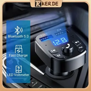 Charger Mobil Dual Port FM Modulator USB MP3 Charger Mobil Car Player Bluetooth