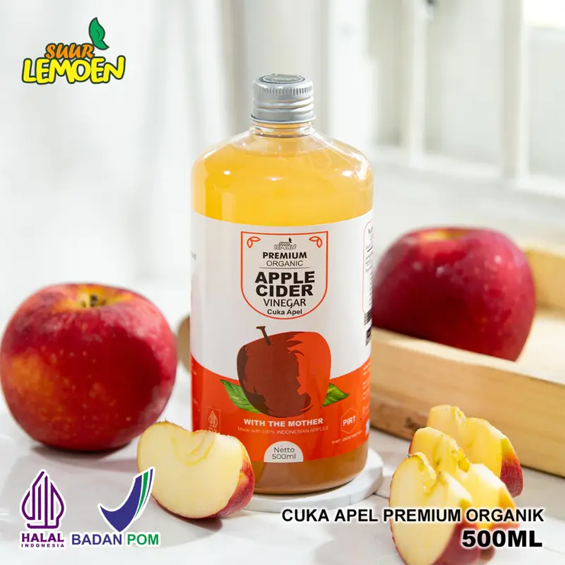 SUUR LEMOEN BPOM Paket Cuka Apel 500 ml dan Sari Lemon 500 ml 2