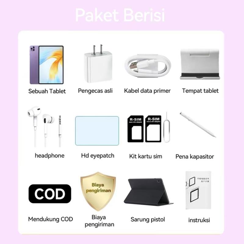 [Bisa COD]Free keyboard 2024 New Tablet X95 pro 10.8-inch HD Screen Memory 16GB+1TB Solid State512GB Cheap Office Learning 120HZ TabletPengalaman Pro Layaknya PC tablet android murahtablets tablet hanzhong ori 1 jt Bluetooth LayarKartu Wifi 9