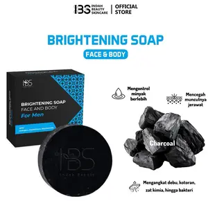 IBS Sabun Perawatan Muka Pria (Hitam 1pcs)  Mengontrol Minyak Berlebihan Mencerahkan Wajah Kusam Meredakan Jerawat Pelembab Facial Wash -  Membersihkan