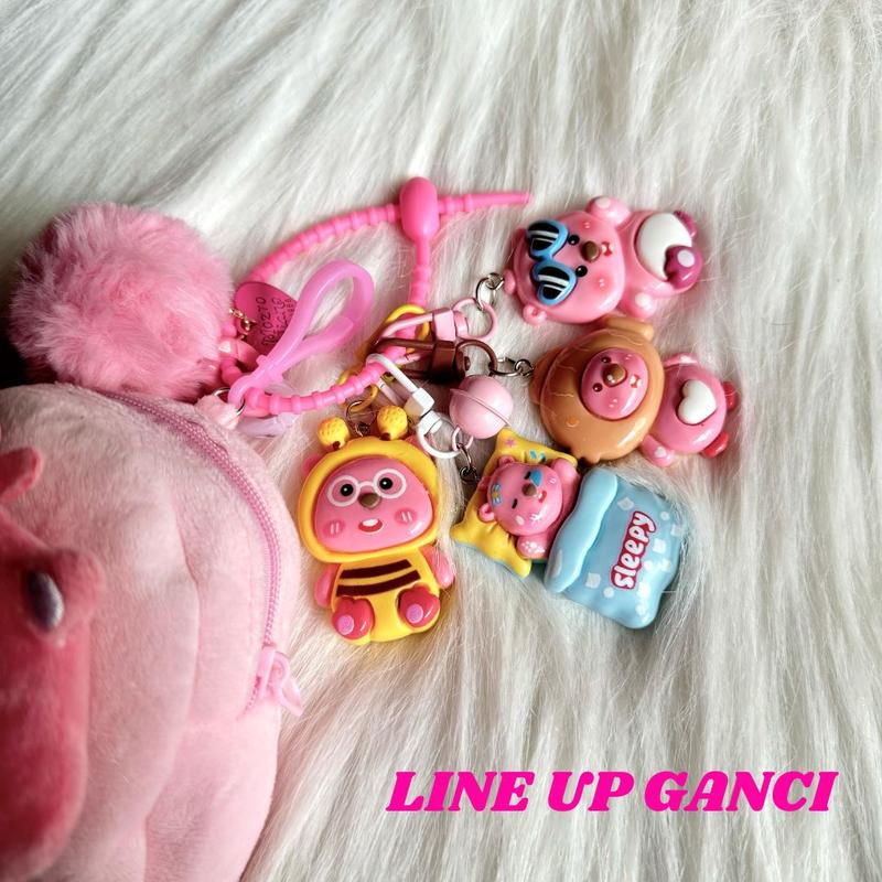 SP - Pouch Coin Gantungan Tas Loopy Pink 3