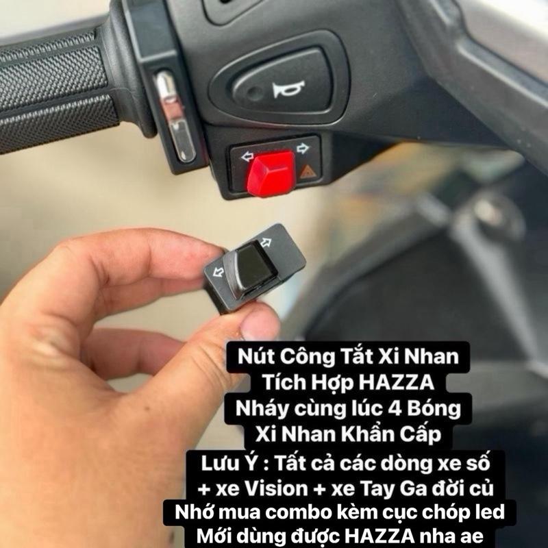 Nút Công Tắt Xi Nhan Tích Hợp HAZZA HAZARD Nháy Cùng Lúc 4 Bóng Xi Nhan Khẩn Cấp Cho Xe Máy