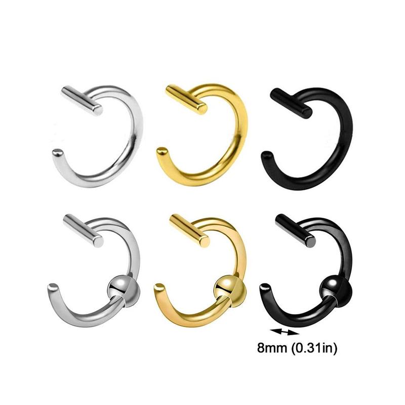 Product Introduction of Lip Ring Magnet Fake Piercing Lip Ring Fake Piercing Lip Clip Fashion For Women Men U2M7 21