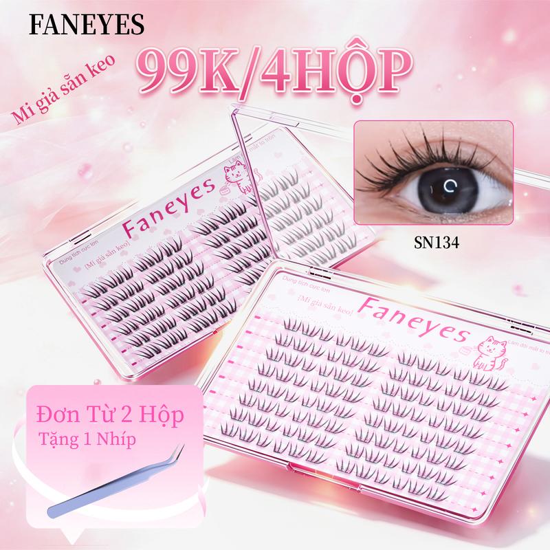【99K/4hộp】【Mua 2 hộp tặng kèm nhíp】FANEYES Mi giả sẵn keo Dính siêu chắc dán cực kỳ dễ dàng không cần tốn sức mà dán nhanh chóng tạo hiệu ứng mắt to ngay lập tức mi giả dày