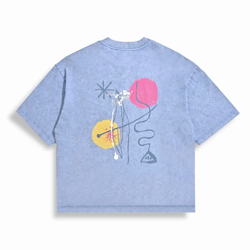 Onoma - Boxy Oversized Tshirt Wash Fresh Start Sky Blue - Kaos