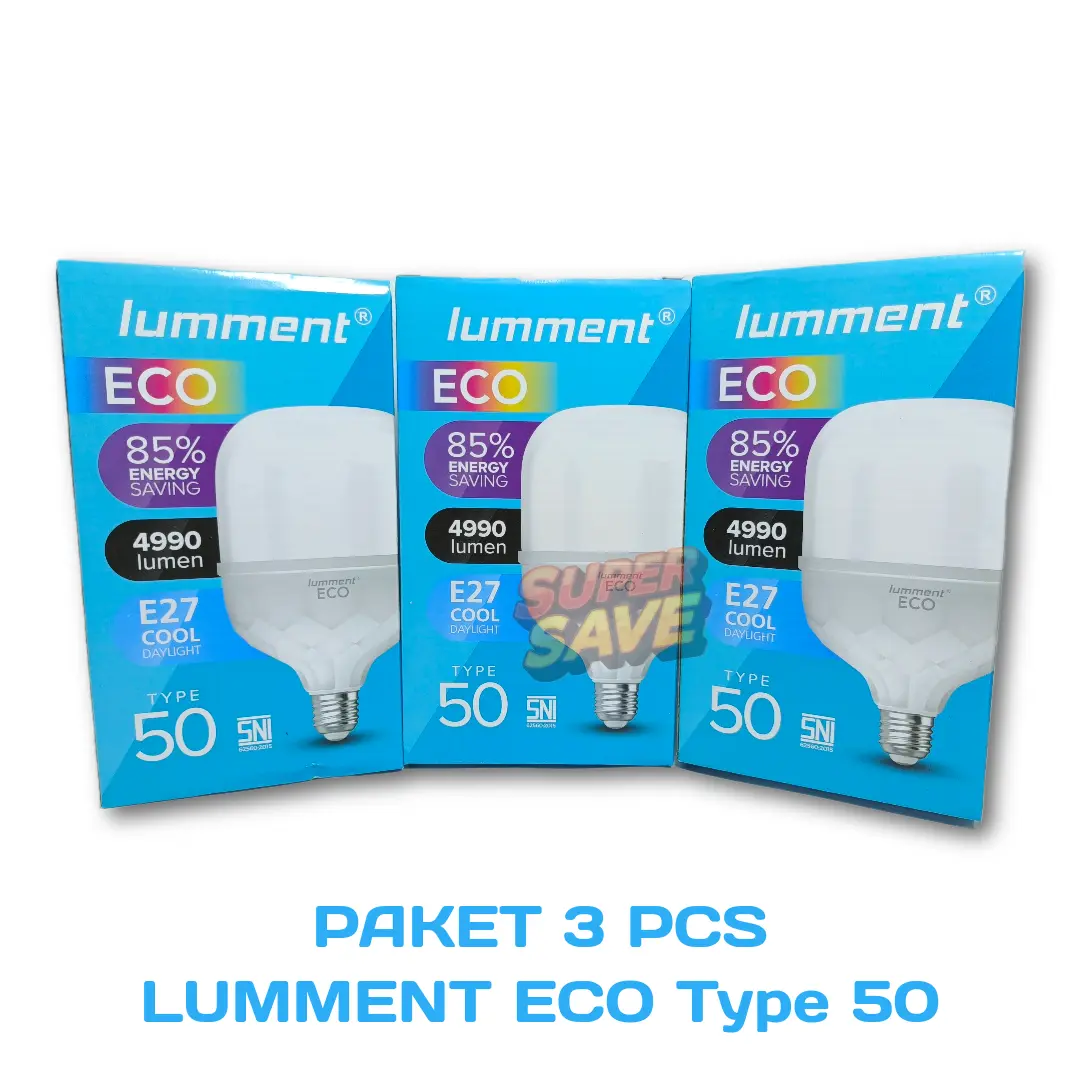 Paket Hemat 3 Pcs Lumment Eco / PION Lampu LED Kapsul Type 50 - Cahaya Putih