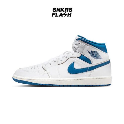 NIKE AIR JORDAN 1 MID SE WHITE INDUSTRIAL BLUE - FN5215141 — alternate view