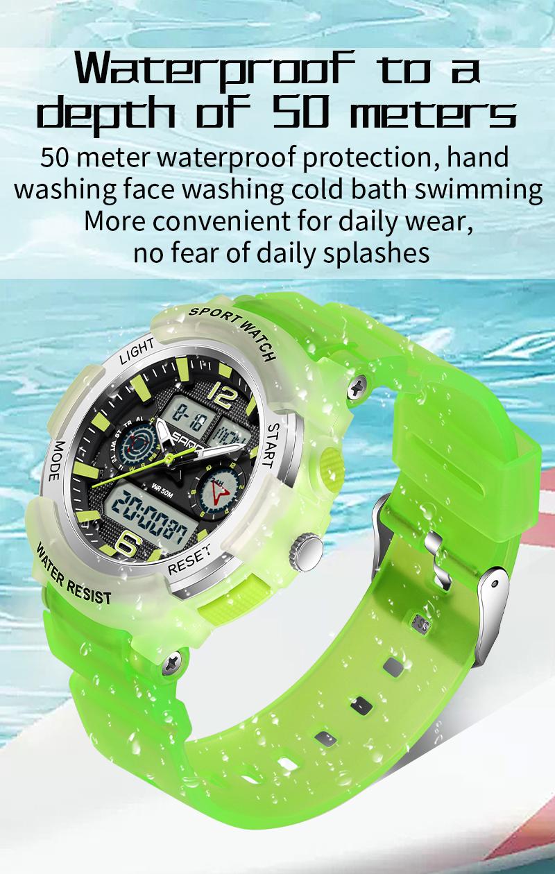 Product Introduction of SS24 Sanda 6188 Men's Fitness Outdoor Sports Watch Student Fashion Sports Waterproof Watch, Electronic Watch 21