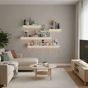 Rak Dinding Ambalan 1 Set Desain Minimalis & Modern Untuk Dekorasi Rumah