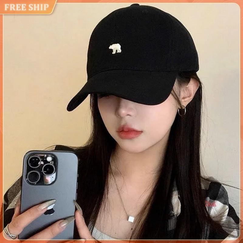 𝗙𝗿𝗲𝗲 𝗦𝗵𝗶𝗽 Mũ Nón Kết Hàn Quốc Thêu Gấu Bắc Cực Phong Cách Trẻ Trung, Năng Động