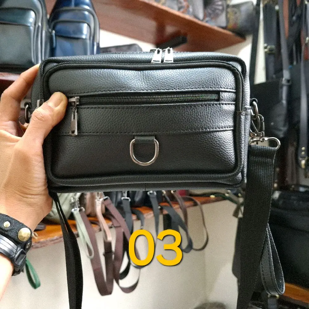 Tas Kulit Sapi Asli Garut Selempang Pria