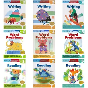Buku Pelajaran Kumon Workbooks Math Word Problem Writing Reading Grade 1/2/3