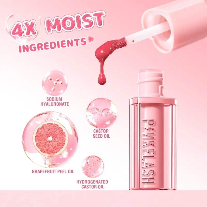 【NEW】PINKFLASH Transferproof Bubble Glowy Tint Lips liptint Bubble Long-lasting Smooth abd Fresh 5 Shades 0