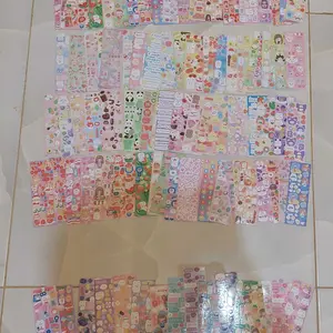 60/100lembar Berbagai Kartun Shiny Stiker Set Mahasiswa Hias DIY Bahan Stiker Korea Sticker Dekor Photocard Kertas