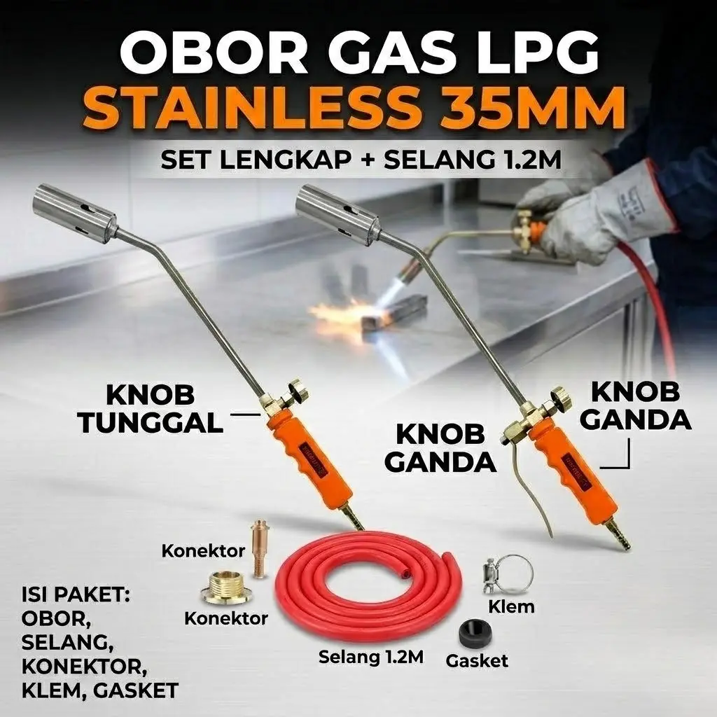 Alat Bakar Heating Torch Gas LPG With 1.2 M selang gas blender bakar