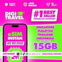 Gambar eSIM Singapore Malaysia Thailand Indonesia Kuota Besar | eSIM Malaysia Kuala Lumpur Singapore Thailand Bangkok Indonesia Kuota | eSIM Roaming | DIGITRAVEL eSIM Singapore Malaysia Thailand Indonesia - 1GB / 3 Hari dari DIGITRAVEL Kota Administrasi Jakarta Selatan 1 Tokopedia