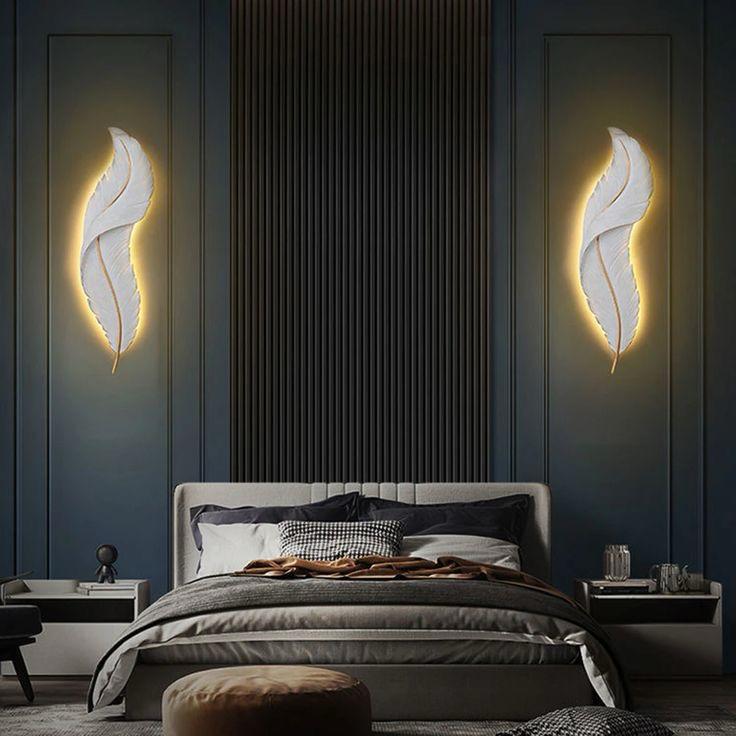 Product Introduction of Lampu LED Woldecor Hiyasan Dinding Motif Bulu Angsa 11