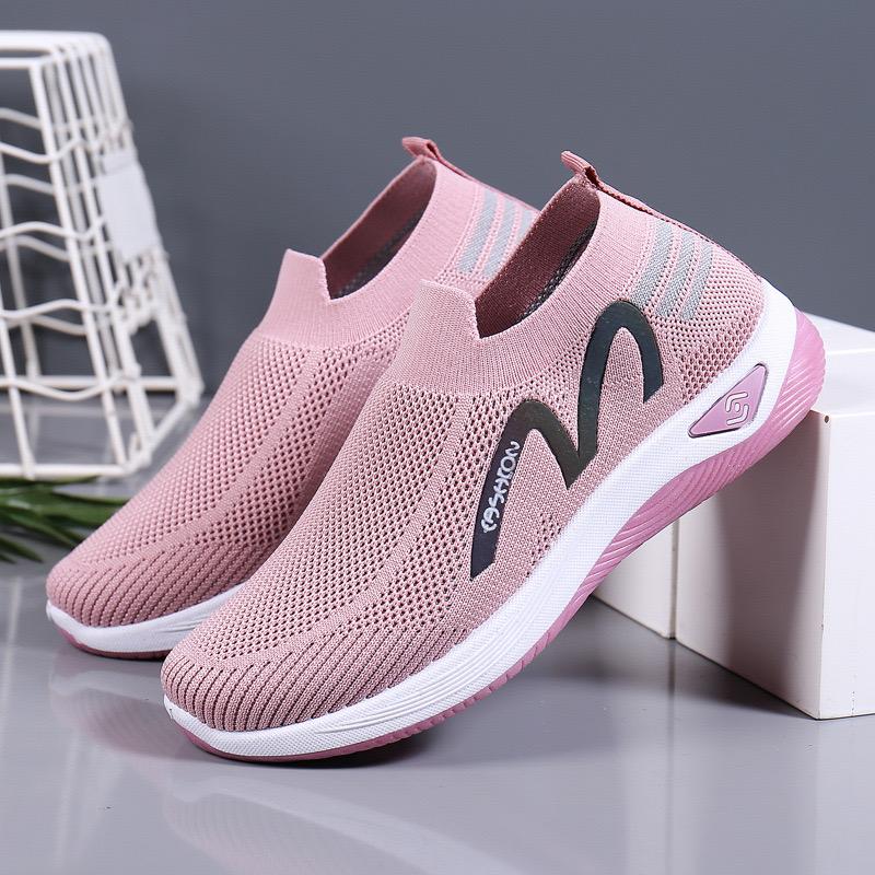 Product Introduction of New summer women's shoes, mother's shoes, one-step comfortable soft-soled mother's shoes, hollow leisure sports, breathable and lightweight mesh shoes, fashionable mother's shoes Runner Sneakers Closed Foot Wear Casual Girl Training Running Athletic 3