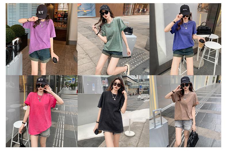 Product Introduction of Summer fashion unisex solid color versatile pure cotton short sleeved T-shirt 2