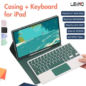 LEVINO Paket Keyboard Wireless bluetooth 2in1 Macaron Color Cases - Universal Keyboard Wireless For iPad 7/8/9 Air 1/2/3 Air 4/5 LEVINO Paket Keyboard Wireless bluetooth 2in1 Macaron Color Cases - Universal Keyboard Wireless For iPad 7/8/9 Air 1/2/3 Air 4/5