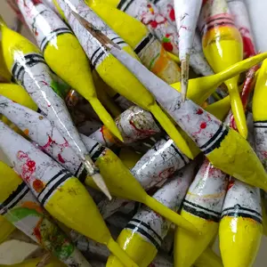 Pelampung Kumbul Pancing Motif Abstrak Kuning & Putih untuk Pancingan Luar Ruangan isi 3pcs