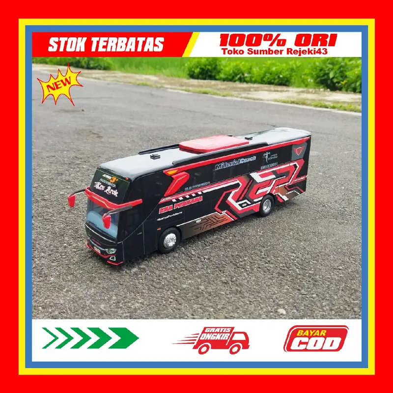 Bus EKA PERSADA KEN AROK miniatur bus detail super keren untuk hadiah si kecil dan si besar full interior keren Toys Control 2