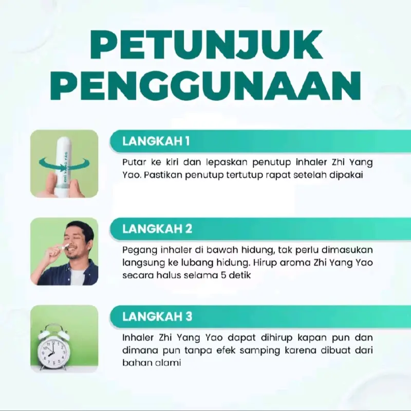 BISA COD - Zhi Yang Yao - Inhaler Vertigo Pusing Berputar Herbal Alami Aromaterapi obat  nafas 3