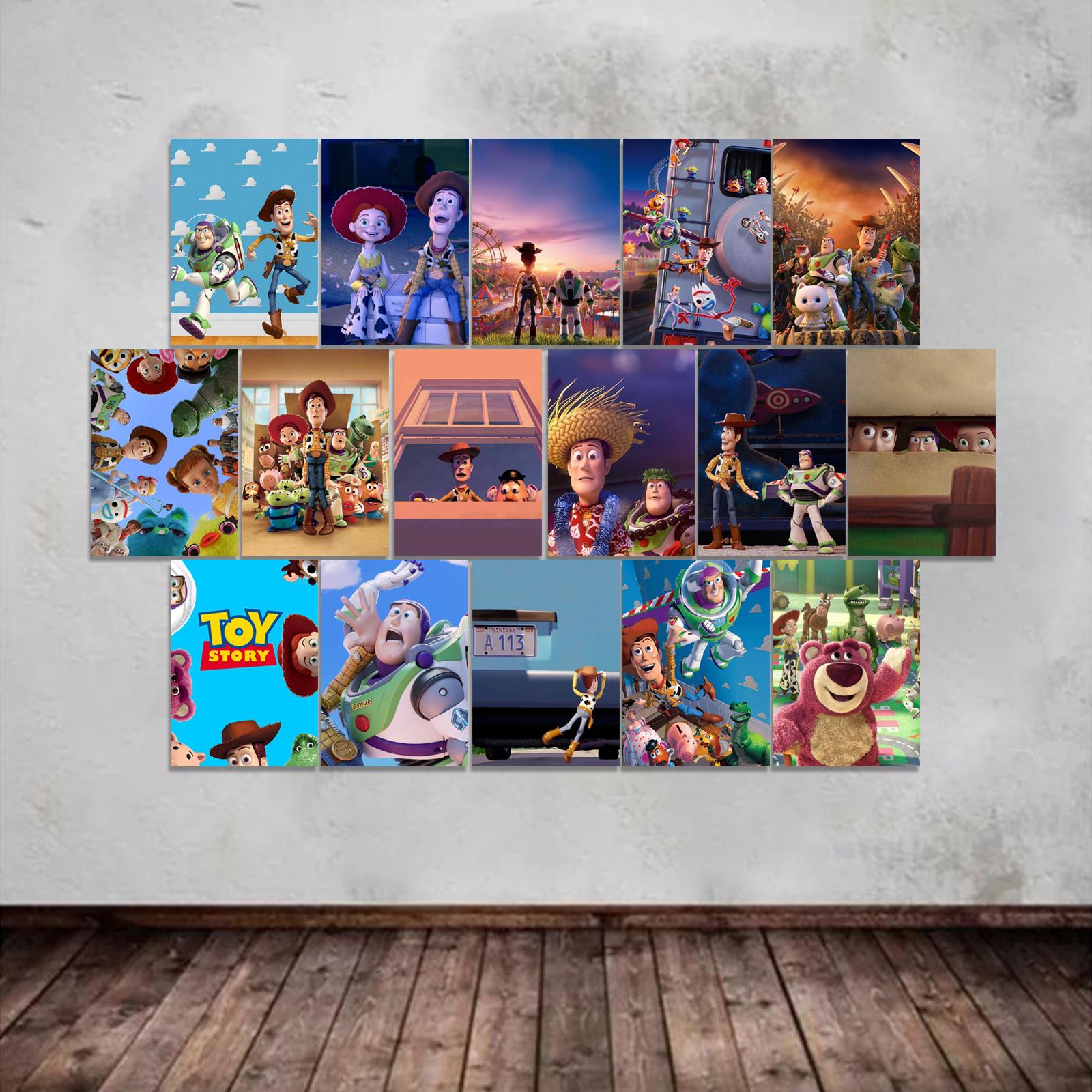 Dekorasi Dinding Poster TOY STORY Ukuran A5 A6 ( 1 Paket isi 16 Pcs ) Dekorasi Rumah Hiasan Dinding Kamar Cetak Foto Walldecor Kertas