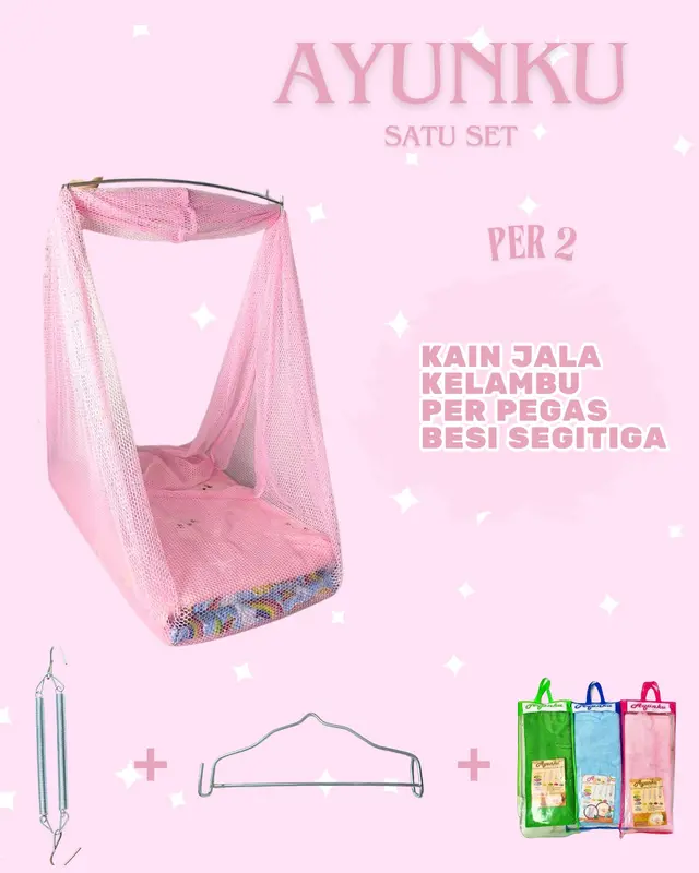 Ayunan Bayi AYUKU Set PER Jumbo, Dua, Tiga, Lima - 1 paket perlengkapan bayi ayunan  cable Furniture 4