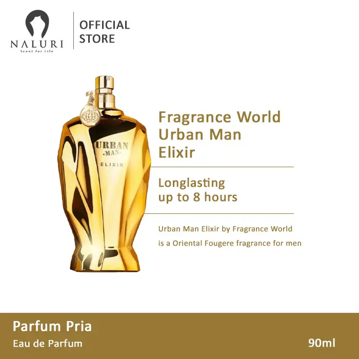 Parfum Original Fragrance World Urban Man Elixir EDP 90ml Perfume Alis Tatto
