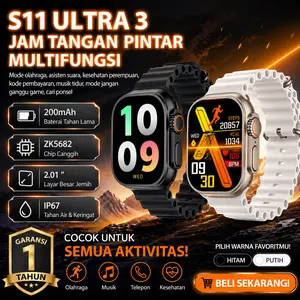 {Barang Original 100%}S11 ULTRA GPS 2.1 Full Touch Screen Bisa Jantung Tekanan Darah wireless charging