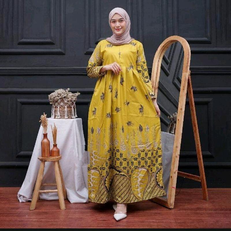gamis batik terlaris size standar dan jumbo 7