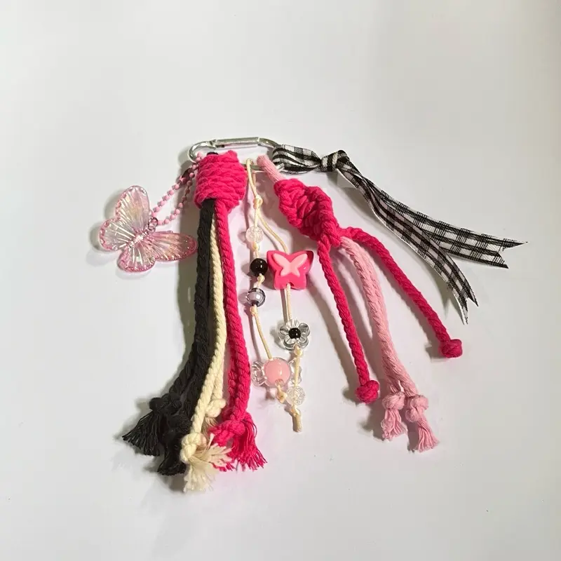 READY STOK Bag Charm Gantungan Kunci Macrame Keychain Tali Gantungan Tas Laptop Aksesoris Pengait