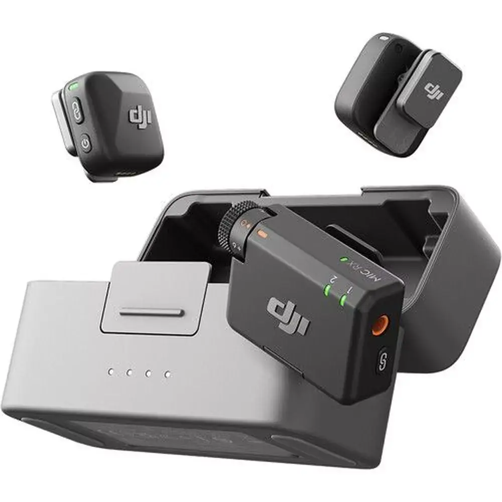 DJI Mic Mini 2-Person Compact Wireless Microphone System for Camera & Smartphone (2 TX + 1 RX + Charging Case)