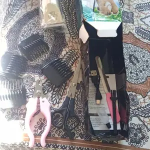 Alat Cukur Bulu Hewan  Anjing Kucing Domba Kambing + Sisir Elektrik UV-Comb Vacuum Penghilang Kutu Rambut Pet Grooming Clipper Mesin Cukur Hewan Multifungsi