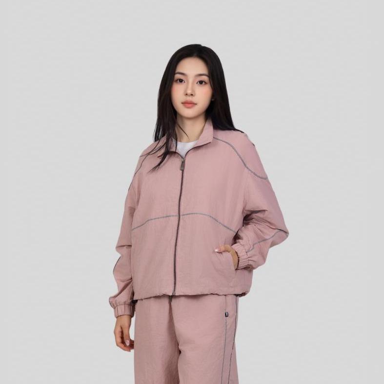  Áo Khoác Dù Nhăn Cổ Đứng Nữ Couple TX Viền Phản Quang Form Relax Boxy WOP 2090 