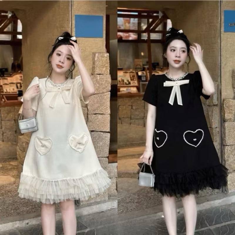  Váy bầu suông túi nơ kèm túi tìm cổ Ngọc 