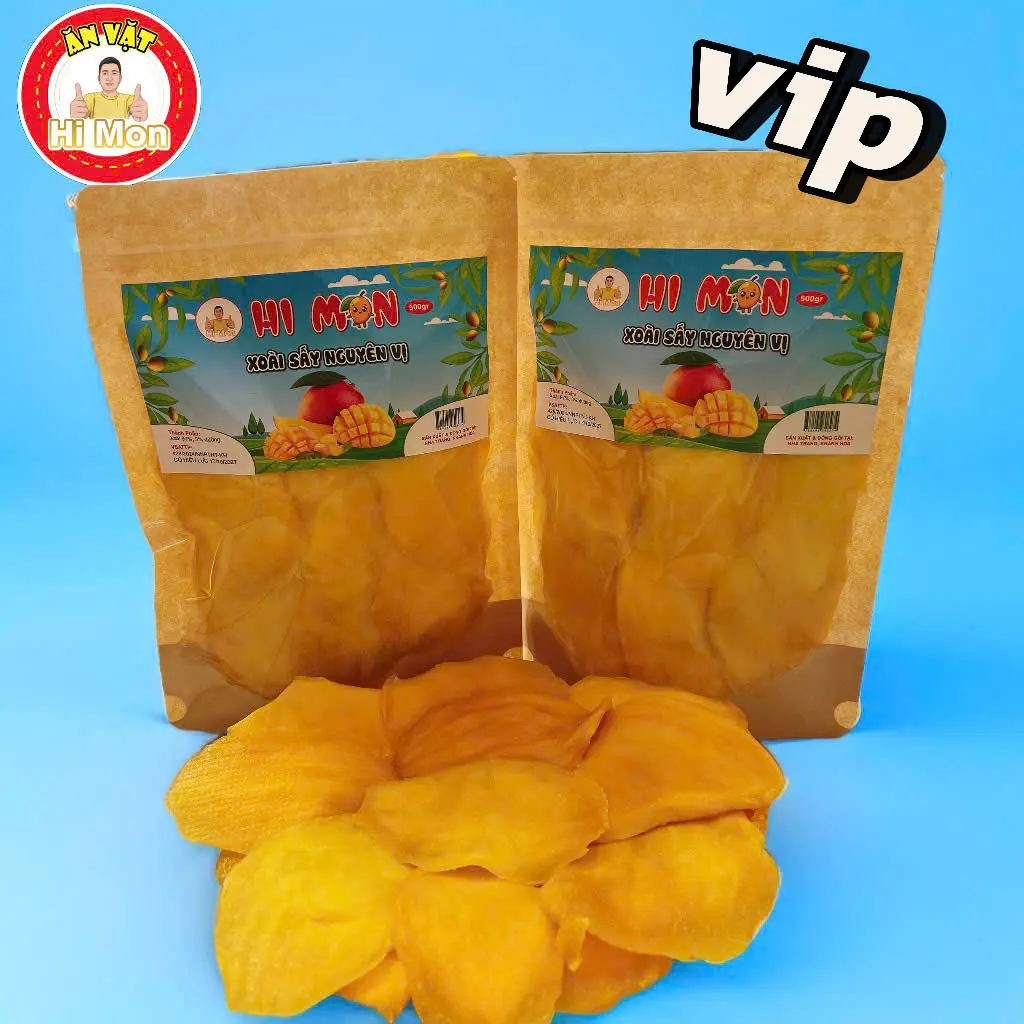Hi Mon XOÀI SẤY DẺO VIP Miếng To Đều Giữ Vị Ngọt Thanh Chua Nhẹ nhàng