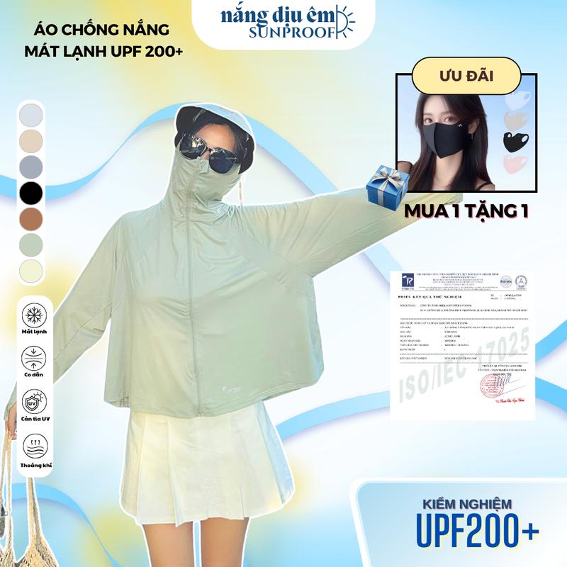 (TẶNG KHẨU TRANG) Áo chống nắng nữ UPF 200+ công nghệ làm mát, thiết kế cánh dơi thể thao croptop thời trang freesize 70kg - SixMoon