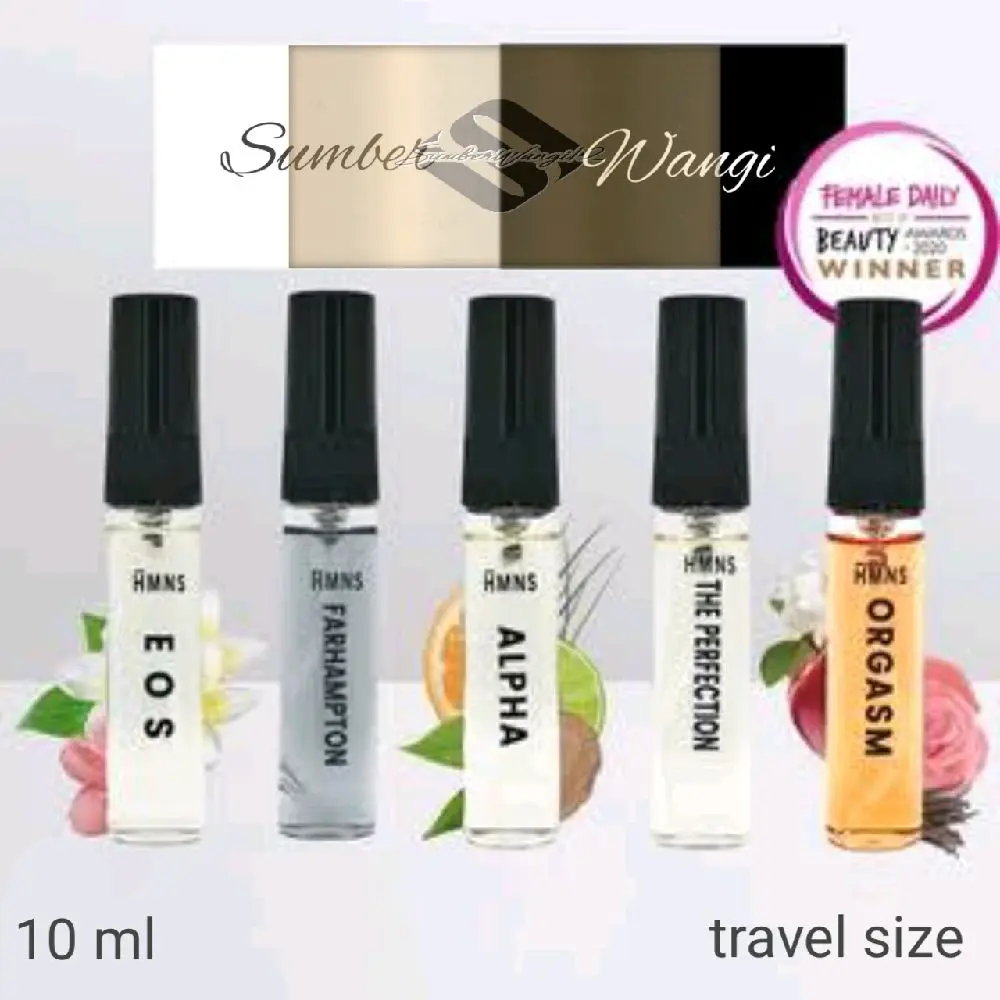 PARFUME HMNS DECANT - 10ML (ORGASM, EOS,ALPHA,PARHAMHTON,PERFECTION) Wangi Tahan Lama - pria wanita