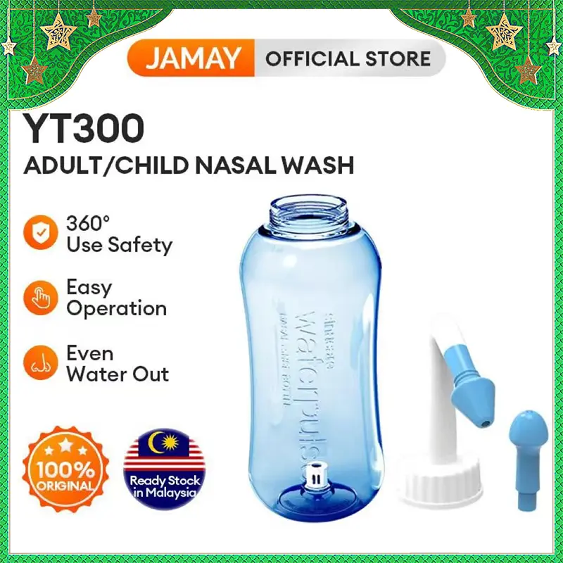 Jamay YT330 Nasal Wash Neti Pot Cleaner Waterpulse Nasal wash bottle 330ML Nose Cleaner Nasal Wash Neti Pot Cleaner Irrigation for Allergic Rhinitis Sinus Daily Nasal Rinsing For Baby Adults Nose Care Tools neti pot Cleansing