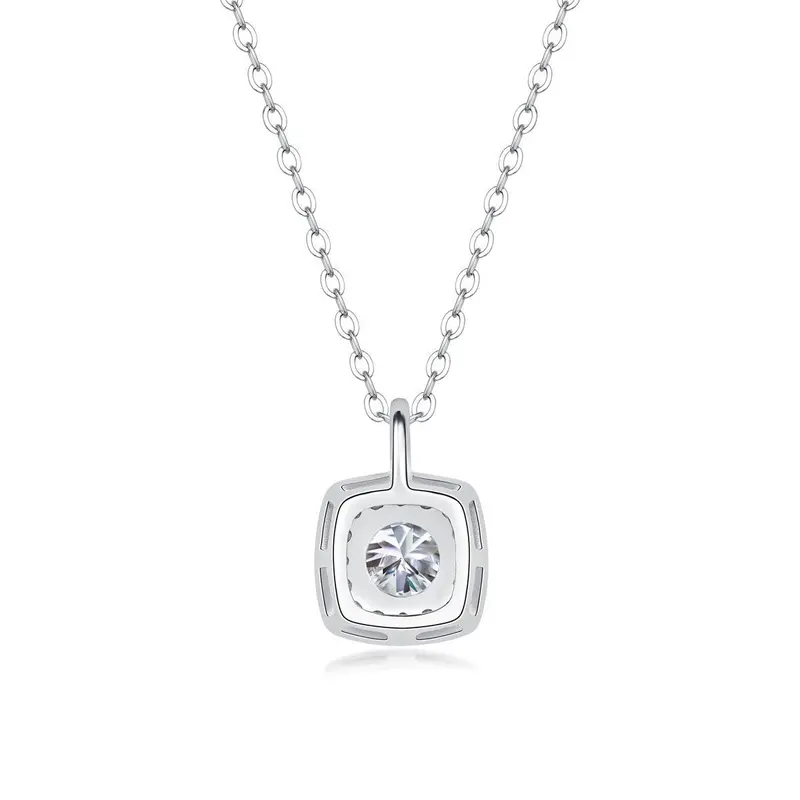 Vòng Cổ bạc Moissanite, Carat Hứa 1,0 Carat 1