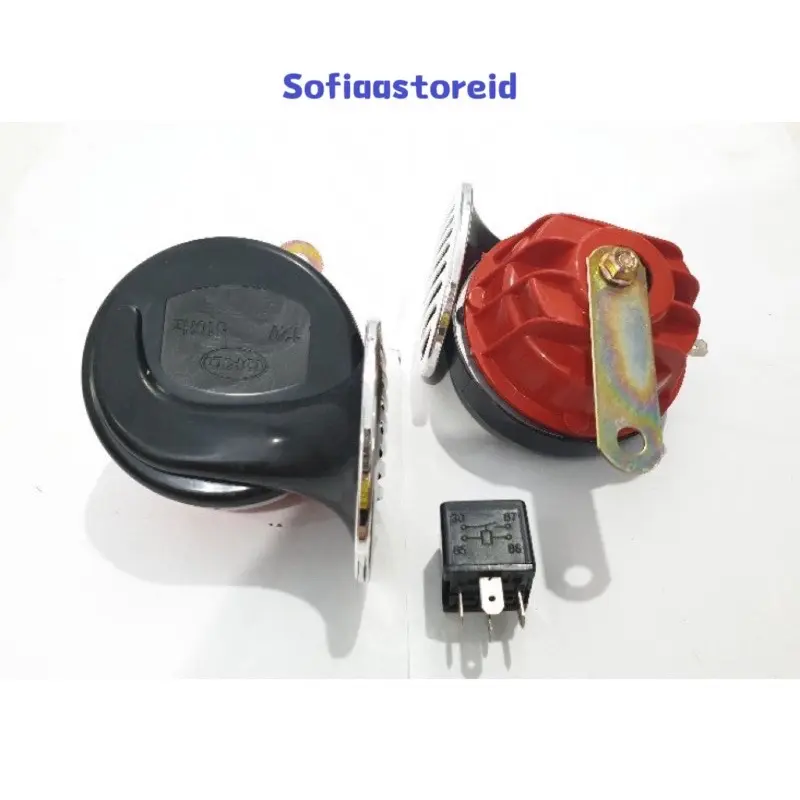 Klakson Motor dan Mobil 12 Volt Waterproof Anti Air ngebass plus Relay Variasi Aksesoris Motor Klakson Double 3