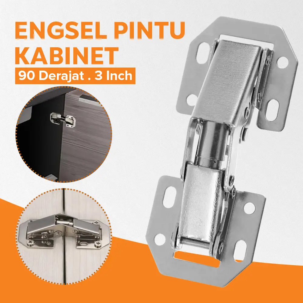 Engsel Pintu Kabinet 90 Derajat Overlay Hinge Door 3 Inch - HX3
