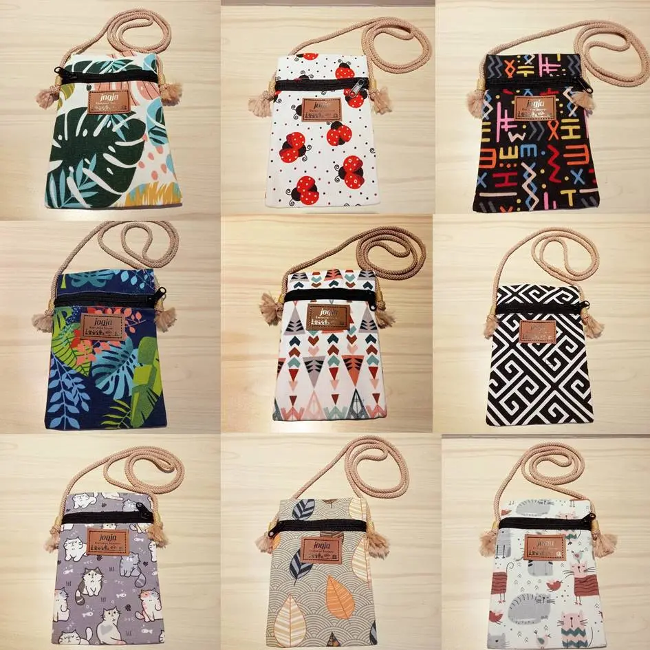 Tas Hp Wanita Tas Hp Selempang Tas Jogja Eksklusif Souvenir Hp Kanvas Motif. Riens Collections
