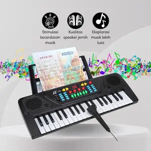 Piano Digital Mainan Musikal Keyboard Elektrik Mainan Anak 37 Key Tuts dengan Microphone Stimulasi Kecerdasan Musik Kualitas Speaker Jernih Eksplorasi Musik Lebih Luas