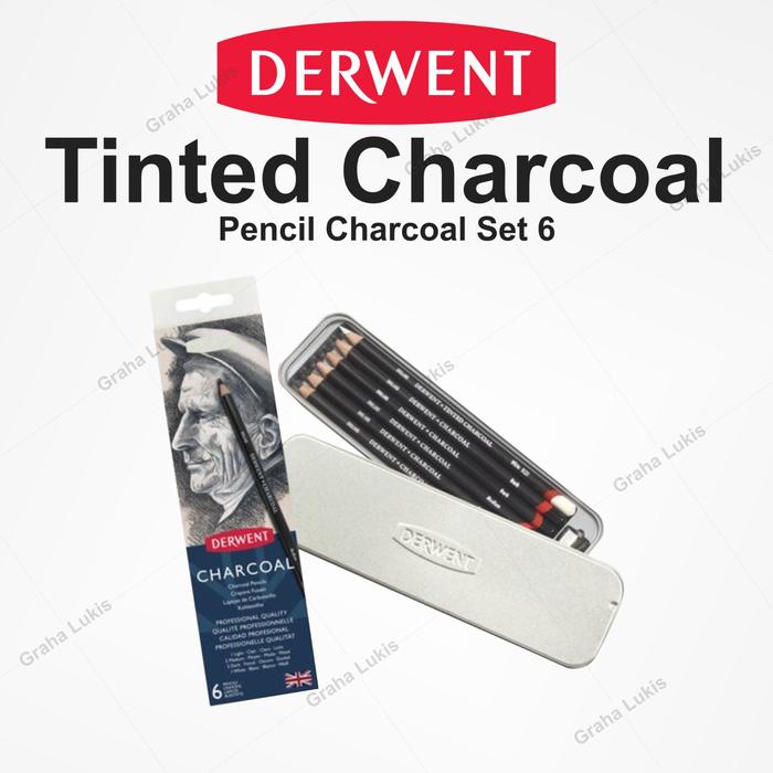 Gambar Derwent Charcoal 6 Tin - Derwent Charcoal 6 Tin dari Graha Lukis Kota Bandung Tokopedia