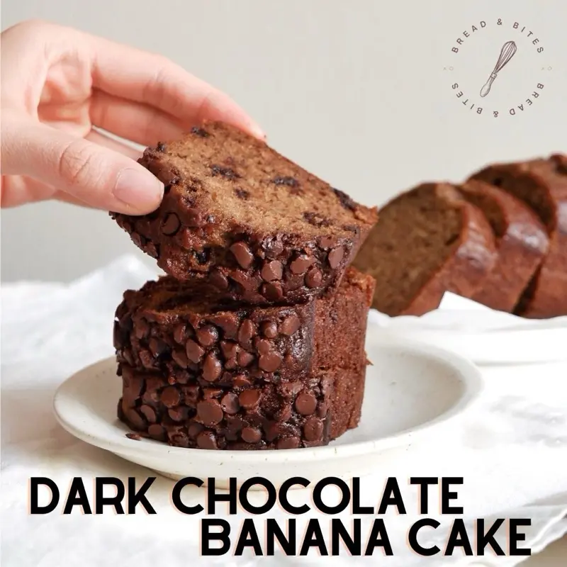 Dark Chocolate Banana Cake / Banana Bread by BREAD&BITES [Personal Loaf 500g, Full Loaf 1000g] Instant/Sameday Only 0